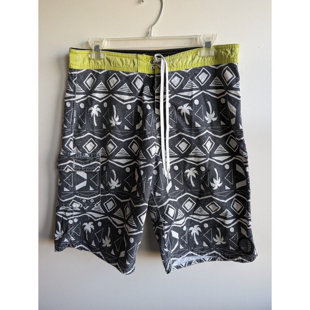 O’Neill Board Shorts Mens *Size 31* Retro Freak Gray/Black Surfing